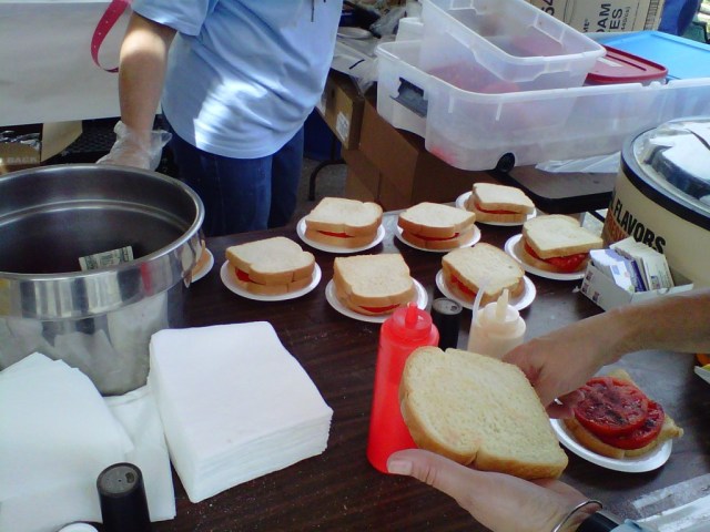 Making Tomato Sandwiches