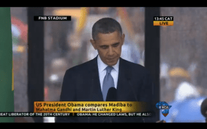 Obama at Mandela Memorial Service