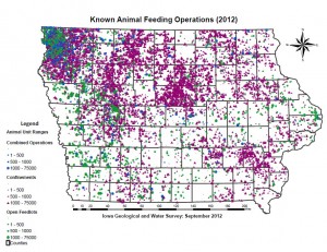 Known Iowa CAFOs 2012