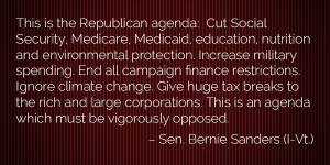 Bernie Sanders on the Republican Agenda