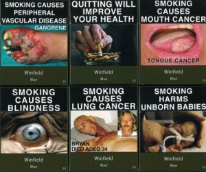some of the new Australian cigarette package images