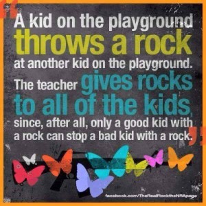 good guy with a rock