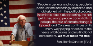 Sanders we must make this stop