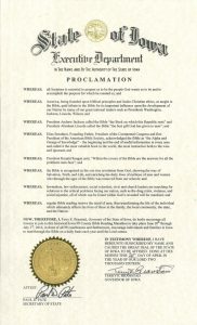 proclamation for weekend of prayer