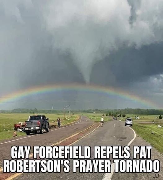 gay rainbow repels tornado AHNC